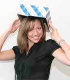 girl with paper hat